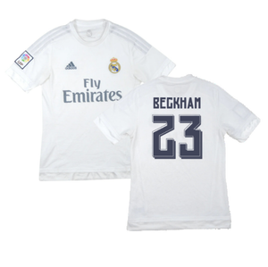 Real Madrid 2015-16 Home Shirt (M) (Beckham 23) (Good)_0