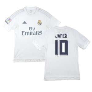 Real Madrid 2015-16 Home Shirt (M) (James 10) (Excellent)_0