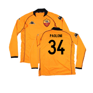 Roma 2002-03 Goalkeeper Long Sleeve Shirt (L) (Excellent) (Paoloni 34)_0