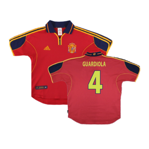 Spain 2000-02 Home Shirt (L) (Excellent) (Guardiola 4)_0