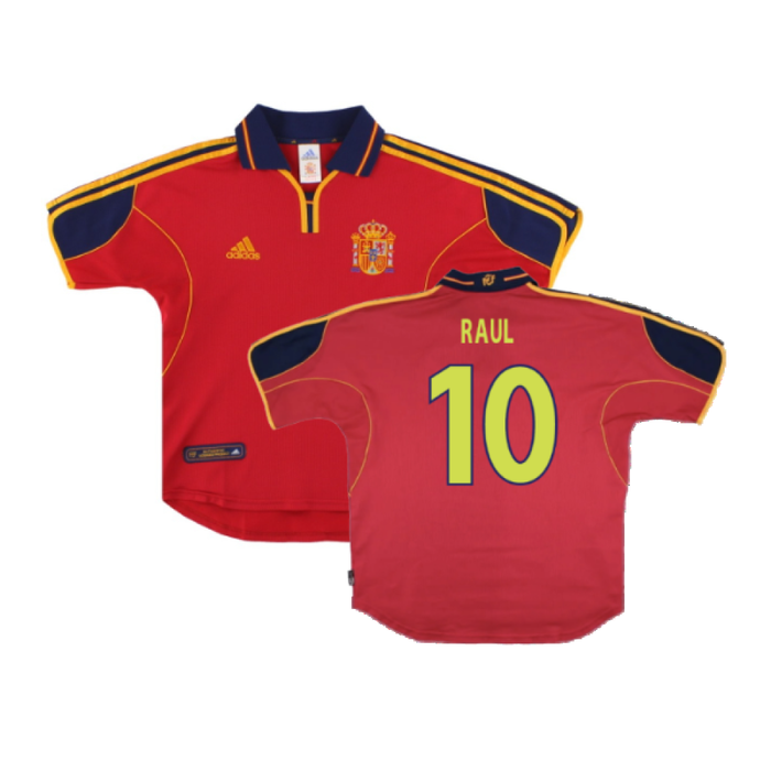 Spain 2000-02 Home Shirt (L) (Excellent) (Raul 10)