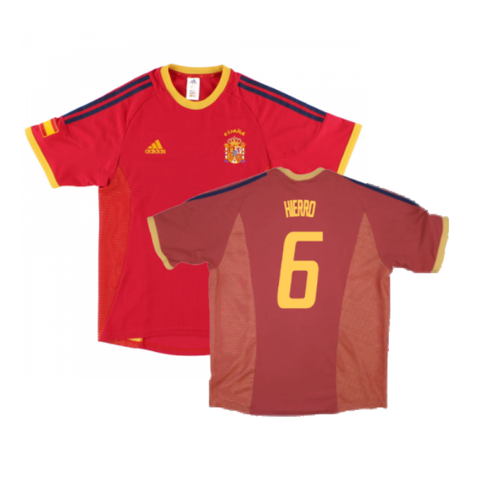 Spain 2002-04 Home Shirt (Good) (Hierro 6)