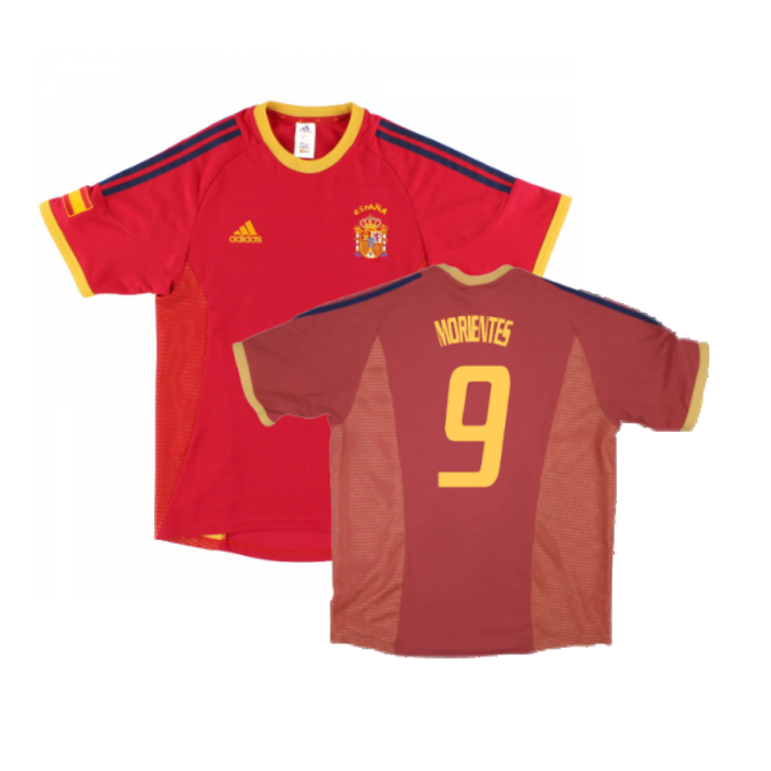 Spain 2002-04 Home Shirt (Good) (Morientes 9)