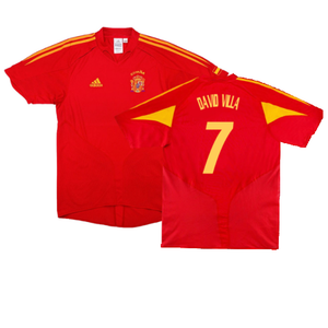 Spain 2004-2006 Home Shirt (S) (Excellent) (David Villa 7)_0