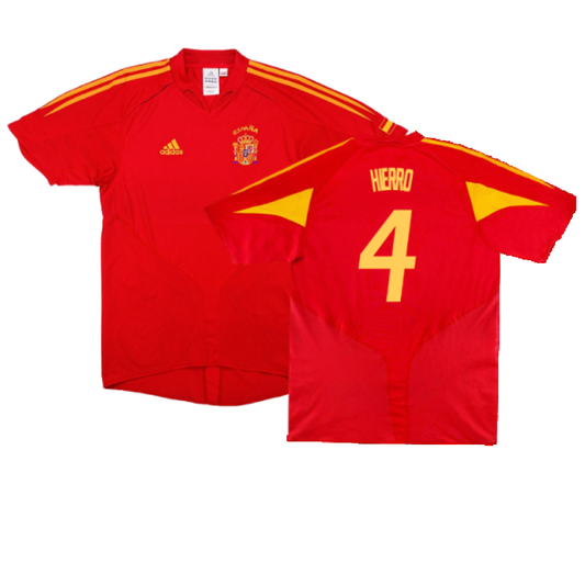 Spain 2004-2006 Home Shirt (L) (Very Good) (Hierro 4)_0
