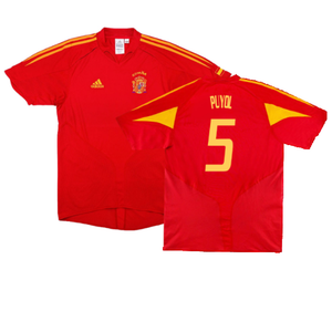 Spain 2004-2006 Home Shirt. (Very Good) (Puyol 5)_0