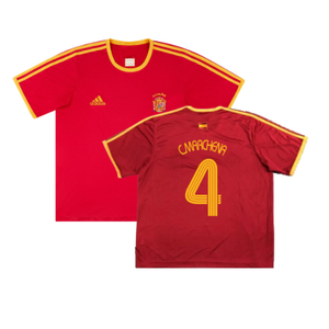 Spain 2006-07 Basic Home Shirt (S) (Excellent) (C.Marchena 4)_0