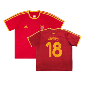 Spain 2006-07 Basic Home Shirt (L) (Very Good) (Fabregas 18)_0