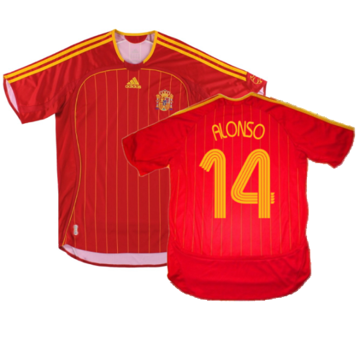 Spain 2006-08 Home Shirt (S) (Excellent) (Alonso 14)