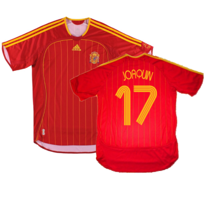 Spain 2006-08 Home Shirt (S) (Excellent) (Joaquin 17)