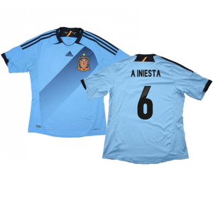 Spain 2012-13 Away Shirt (XLB) (Very Good) (A Iniesta 6)_0