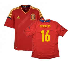 Spain 2012-13 Home Shirt (S) (Good) (Busquets 16)_0