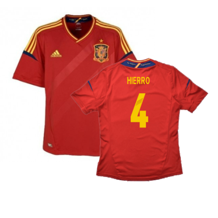 Spain 2012-13 Home Shirt (S) (Excellent) (Hierro 4)