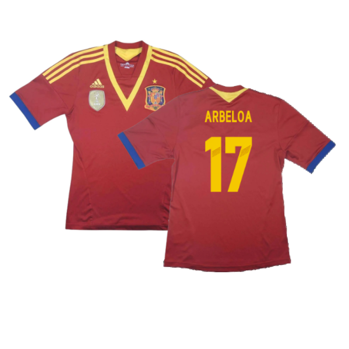 Spain 2013-14 Home Shirt (Excellent) (Arbeloa 17)