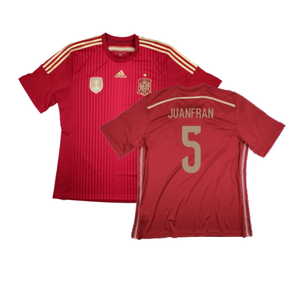 Spain 2014-2015 Home Shirt (World Cup Badge) (XL) (Excellent) (Juanfran 5)_0