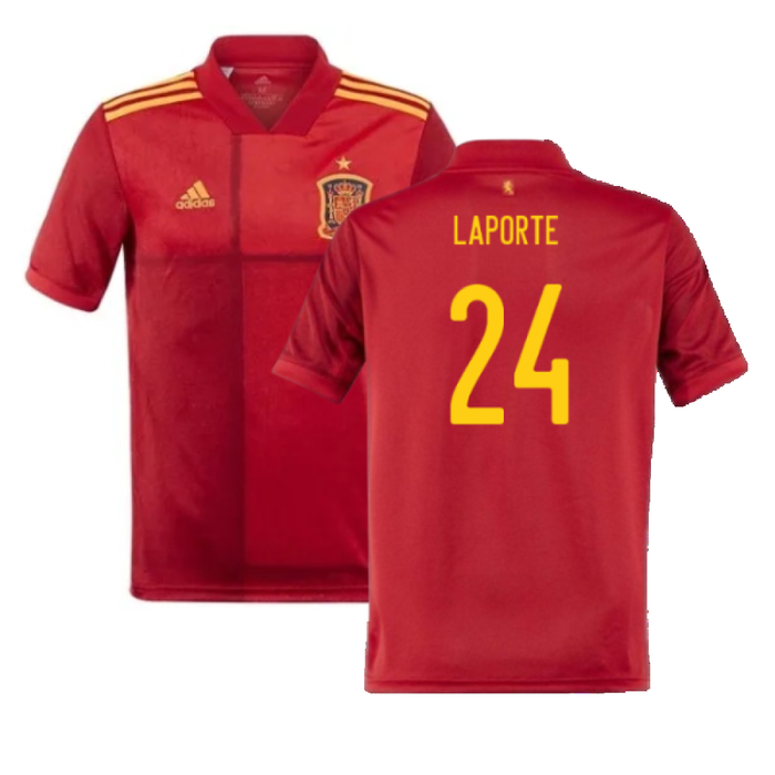 Spain 2020-21 Home Shirt (S) (Good) (LAPORTE 24)