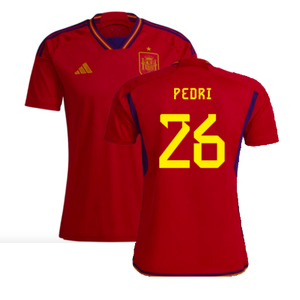 Spain 2022-23 Home Shirt (Womens XL-) (Pedri 26) (Mint)_0