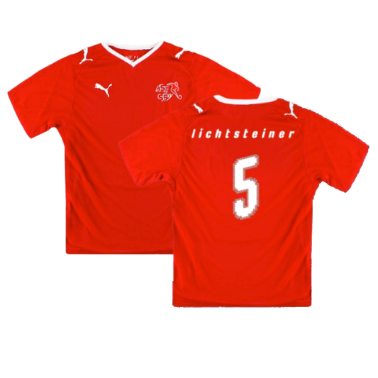 Switzerland 2008-09 Home Shirt (S) (Good) (Lichtsteiner 5)_0
