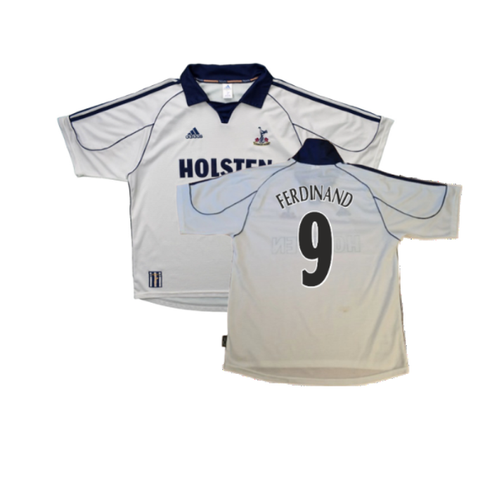 Tottenham Hotspur 1999-01 Home Shirt (XL) (Very Good) (Ferdinand 9)