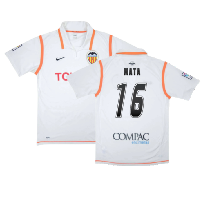 Valencia 2007-08 Home Shirt (XL) (Excellent) (Mata 16)