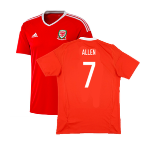 Wales 2016-2017 Home Shirt (S) (Excellent) (Allen 7)_0