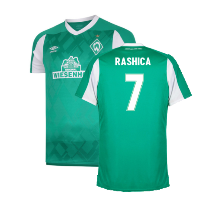 Werder Bremen 2020-21 Home Shirt (XXL) (Mint) (RASHICA 7)