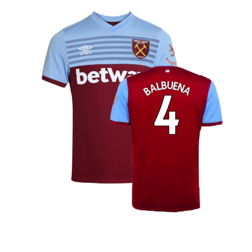 West Ham United 2019-20 Home Shirt (S) (Good) (BALBUENA 4)_0