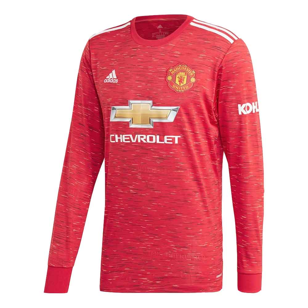 2020-2021 Man Utd Adidas Home Long Sleeve Shirt – Classic Football Kit