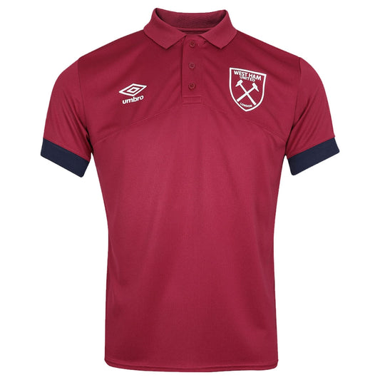 2022-2023 West Ham Poly Polo (U) - Red Plum_0