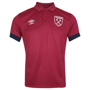 2022-2023 West Ham Poly Polo (U) - Red Plum_0