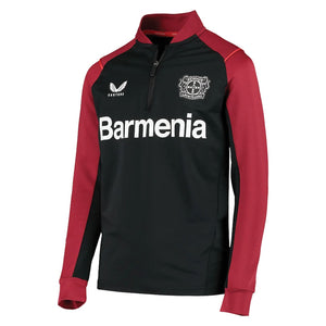 2022-2023 Bayer Leverkusen Half Zip Top (Black) - Kids_0